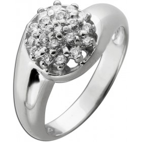 Brillantring Weissgold 585 14 Karat Diamanten 0.38ct