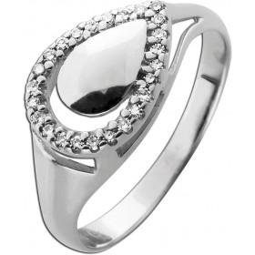 Brillantring Weissgold 375 9 Karat Diamanten 0.25ct 