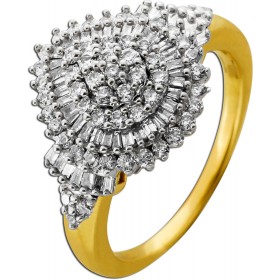 Brillantring Tropfen Gold 585 14 Karat Diamanten 1.50ct 