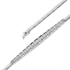 Brillant Armband Weißgold 750 18K Brillanten 1.4ct Lupenrein Antik