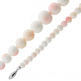 Korallkette Angel Skin Korallen 15.7-6.1mm Silber 925 