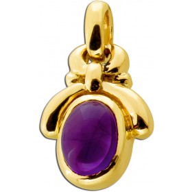 Amethyst Anhänger Gold 333 8K lila Edelstein 1.8ct Antikschmuck