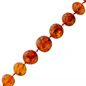 Bernstein Kette baltische Edelsteine 240ct cognac braun Antikschmuck