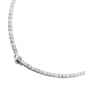 Brillant Collier Weißgold 750 18 Karat Diamant 0.40ct VVS