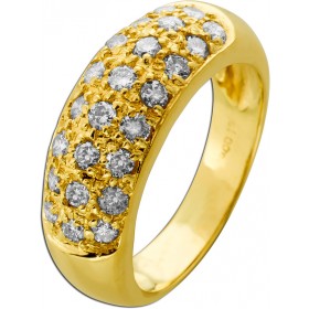 Brillant Ring Gold 750 18 Karat Diamanten 0.96ct