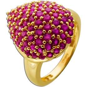 Rubinring Gold 585 14 Karat rote Edelsteine 4.2ct
