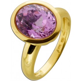 Morganitring Gold 585 14K rosa Morganit Edelstein 9ct 