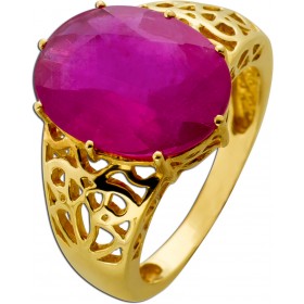 Rubinring Gold 14K 585 roter Rubin Edelstein 8.12ct.