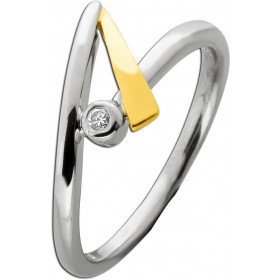 Solitärring Platin 950 Gold 750 18 Karat Brillant 0.03ct