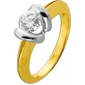 Solitärring Gold 750 Weißgold Rosegold 18K Brillant 0.60ct