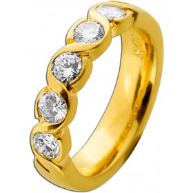 Memoire Alliance Brillantring Gold 750 18 K 0.80ct River Lupenrein
