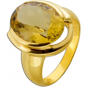 Citrinring Gold 333 8 Karat zitronengelber Edelstein 9.6ct