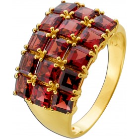 Granatring Gold 375 9 Karat rote Almandin Granate 9ct