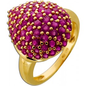 Rubinring Gold 585 14 Karat rote Rubin Edelsteine 3.0ct