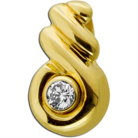 Brillant Solitär Anhänger Gold 585 14 Karat 0.10ct 