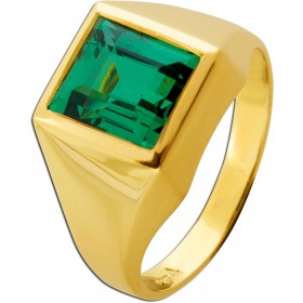 Turmalin Ring Gold 585 14K grüner Edelstein 3.3ct