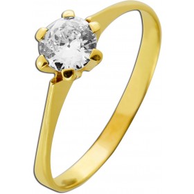 Solitärring Gold 585 14K Brillant 0.55ct Verlobungsring