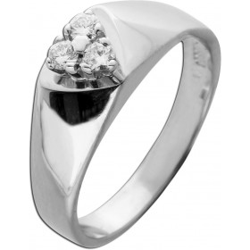 Brillantring Weißgold 585 14K Brillanten 0.18ct Antikschmuck