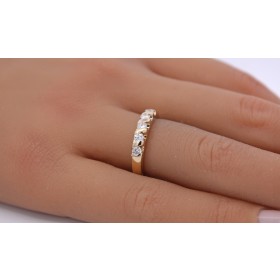 Memoire Ring Gold 585 14 Karat Brillanten 0.35ct 