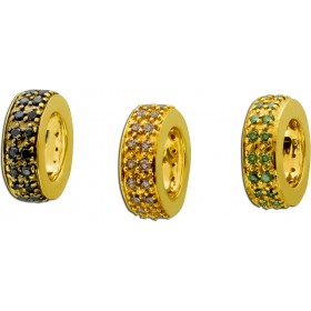 Brillant Anhänger Gold 585 schwarze chamapgner Diamanten Peridot Edelsteine