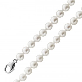 Perlenkette 92cm Akoyaperlen 7.5-7mm Silber 925