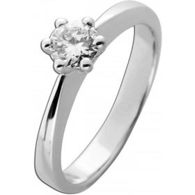 Verlobungsring Weißgold 585 14K Solitär Brillant 0.59ct 