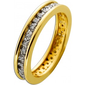 Memoire Ring Gold 585 14 Karat Brillanten 0.18ct