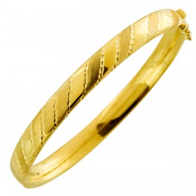 Armreif Gold 333 8 Karat poliert mattiert Antikschmuck 
