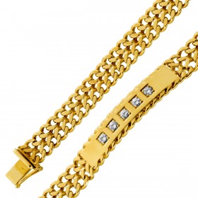 Diamantarmband Herren Gold 333 8 Karat Brillanten 0.40  23cm