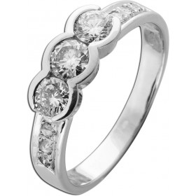 Brillantring Weißgold 585 18K Diamanten 0.93ct