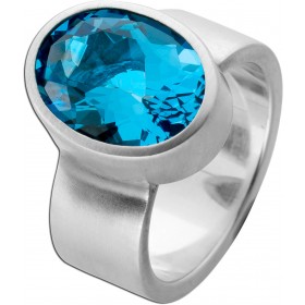 Blautopas Ring Silber 925 blauer Topas Edelstein 9.3ct
