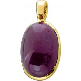 Rubin Anhänger Gold 585 14K purpurroter Edelstein 36.9ct unbehandelt