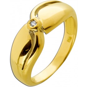 Solitärring Gold 750 18 Karat Solitär Brillant 0.015ct