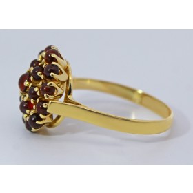 Rubinring Gold 585 14K rote Rubin Edelsteine 3.33ct Antikschmuck