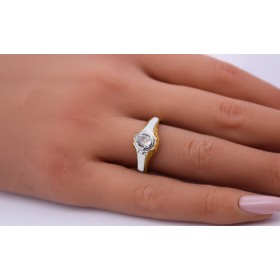 Diamantring Gold Weißgold 750 18K Diamant 0.80ct Antikschmuck