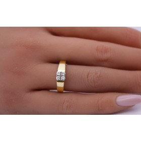 Brillantring Gold 585 14K Brillanten 0.12ct Antikschmuck
