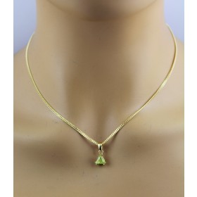 Peridot Anhänger Gold 750 18K grüner Peridot Edelstein 1.0ct 