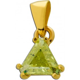 Peridot Anhänger Gold 750 18K grüner Peridot Edelstein 1.0ct 