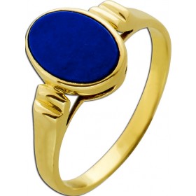 Lapislazuli Ring Gold 333 8K azurblauer Lapislazuli Edelstein Antikschmuck
