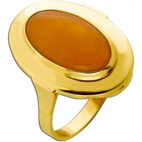 Bernsteinring Gold 333 8K Butterscotch Bernstein 1.7ct Antikschmuck