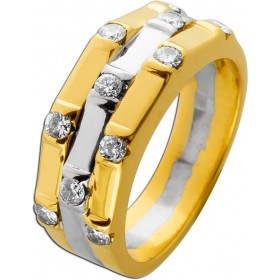 Brillantring Gold Weissgold 750 18K Brillanten 0.44ct Lupenrein