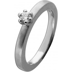 Solitärring Platin 950 Brillant 0.10ct Verlobungsring