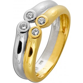Brillantring Gold 585 14 Karat Brillanten 0.15ct