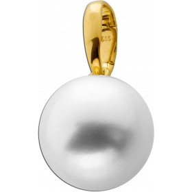 Perlenanhänger Gold 585 14K synth. Südsee Perle 18.1mm