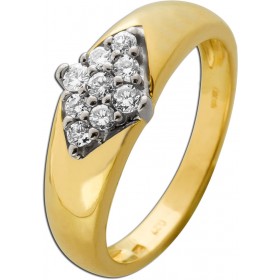 Brillantring Gold 585 14K Brillanten 0.27ct lupenrein