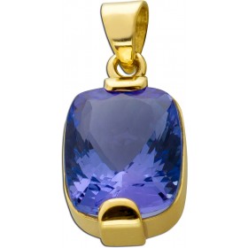 Tansanit Anhänger Gold 585 14K violett blau  6.16ct