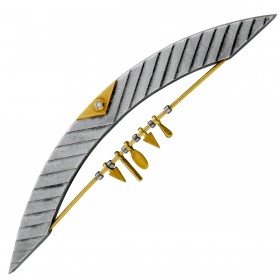 Brillant Brosche Silber 925 vergoldet Brillant 0.05ct