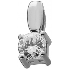 Diamantanhänger Weißgold 750 18K Solitär Brillant 0.65ct