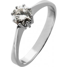 Verlobungsring Weißgold 585 14K Solitär Brillant 0.65ct ca