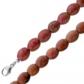 Rhodochrosit Kette Silber 925 Natur Rhodochrosit 575ct. altrosa violett